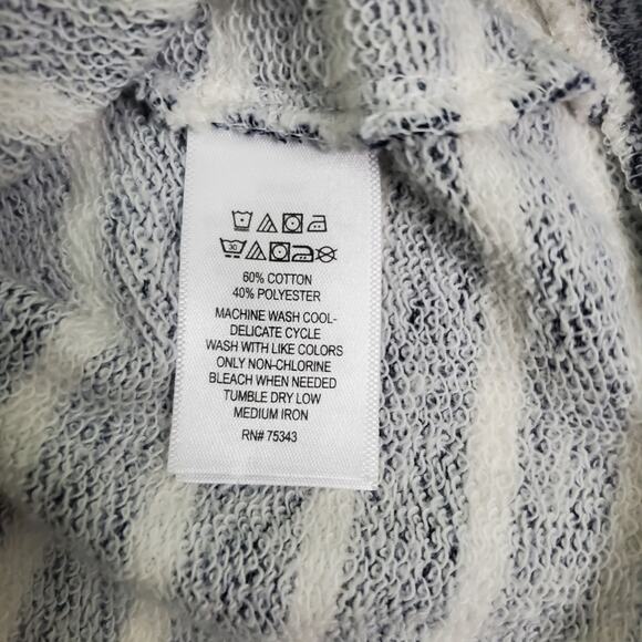 Dakini Skirt Size Large Gray White Striped Pull-On Drawstring Womens - Picture 8 of 10